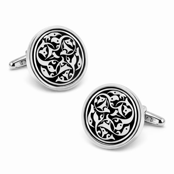 Manchetknopen Twist Zwart