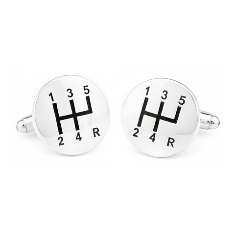 Manchetknopen Top Gear Schakelbak Zilver