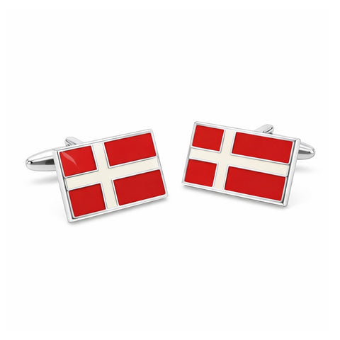Manchetknopen Vlag Denemarken