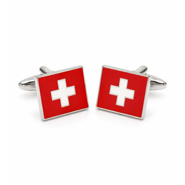Manchetknopen Vlag Zwitserland