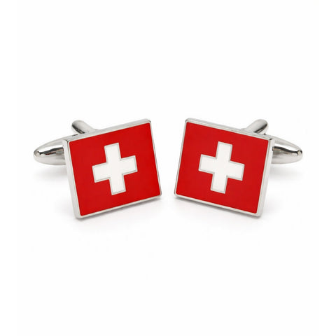 Manchetknopen Vlag Zwitserland