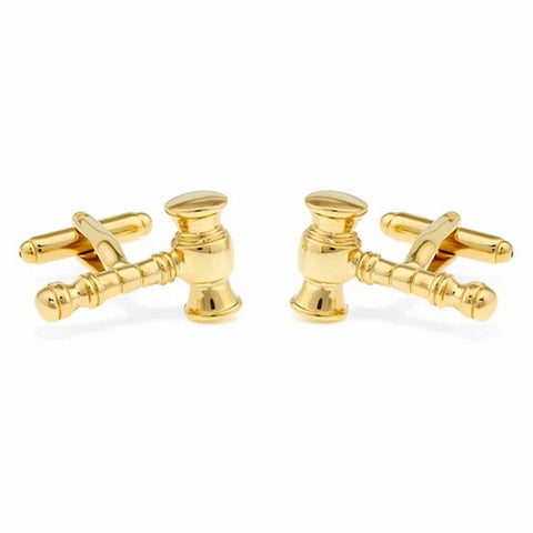 Manchetknopen Voorzittershamer Goudkleurig