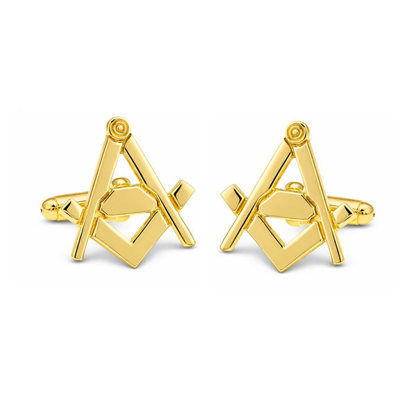 Manchetknopen Vrijmetselarij Goudkleurig