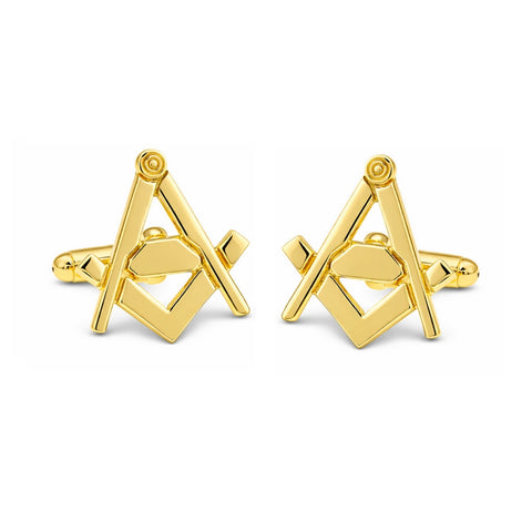 Manchetknopen Vrijmetselarij Goudkleurig