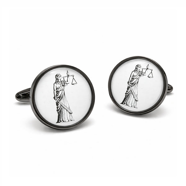 Manchetknopen Vrouwe Justitia