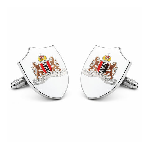 Manchetknopen Stadswapen Amsterdam – Geëmailleerd met Keizerskroon