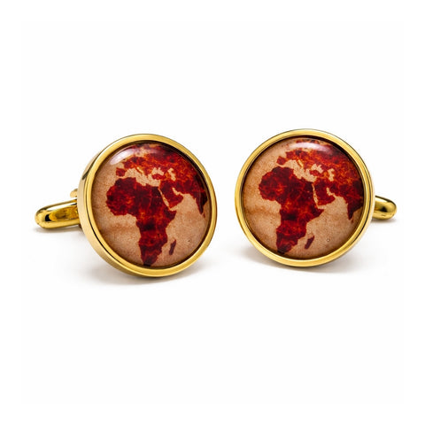 Manchetknopen Moeder Aarde - Bruin