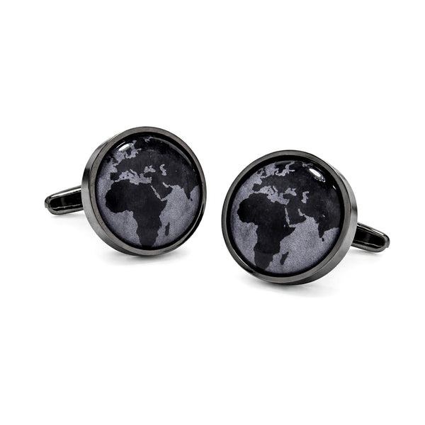 Manchetknopen Moeder Aarde - Zwart