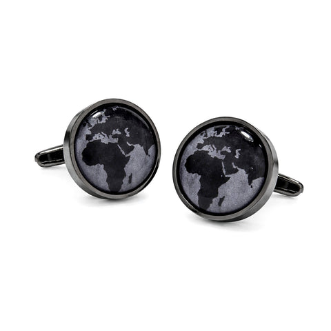 Manchetknopen Moeder Aarde - Zwart