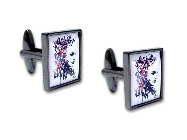 Kunst Manchetknopen Zeta - Antraciet Mechaniek