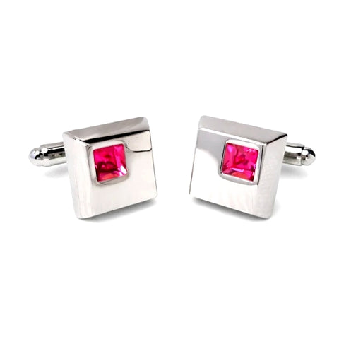 Manchetknopen Roze diamant