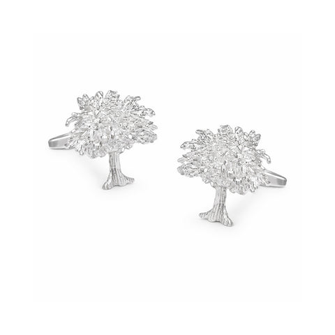 Manchetknopen Boom zilverkleurig