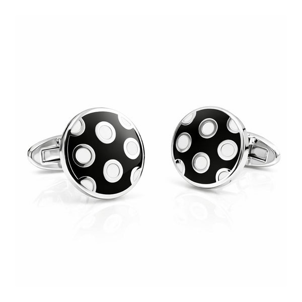 Manchetknopen Polka Dot Zwart