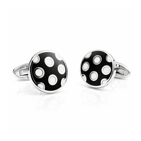 Manchetknopen Polka Dot Zwart