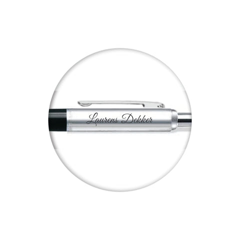 Sheaffer Balpen Sentinel 321 - Black brushed chrome plated met een gravure