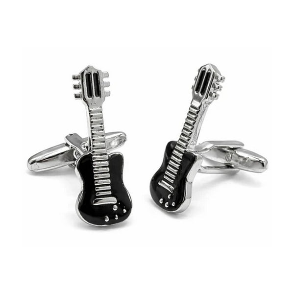 Manchetknopen Gitaar Zwart
