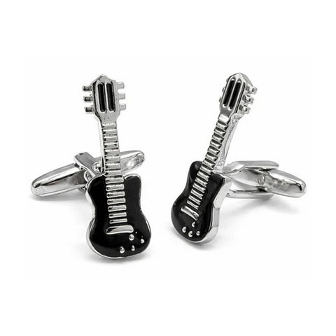 Manchetknopen Gitaar Zwart
