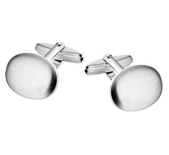Zilveren Manchetknopen Ovaal gebold - Sterling Zilver