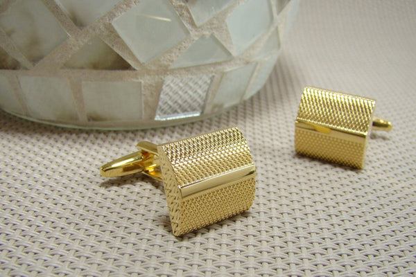 Manchetknopen Arthur Goudkleurig (vierkant)