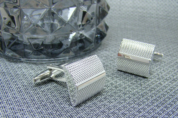 Manchetknopen Arthur Zilverkleurig (vierkant)