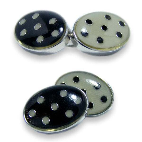 Manchetknopen Linked Black Creme Spot