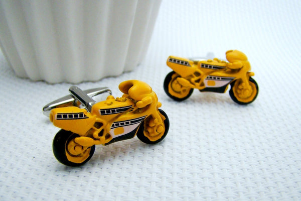 Manchetknopen Motor Geel