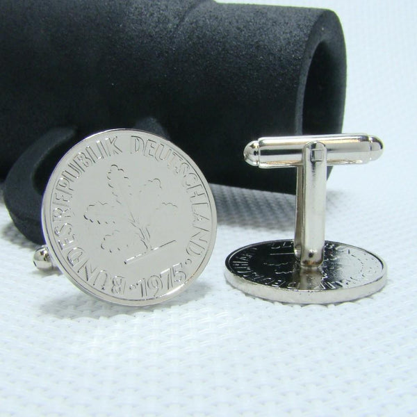 Manchetknopen Duitsland gemaakt van 50 Pfennig 1975