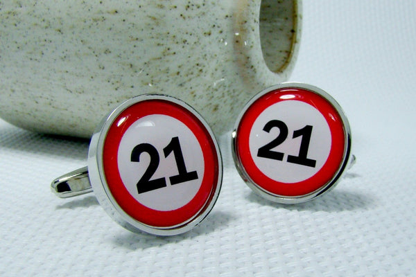 Manchetknopen Verjaardag 21 Jaar