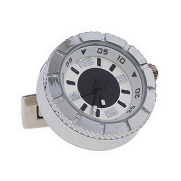 Manchetknopen Horloge Zwarte accenten (Echt werkend)