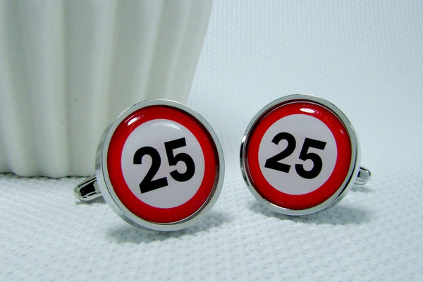 Manchetknopen Verjaardag 25 Jaar