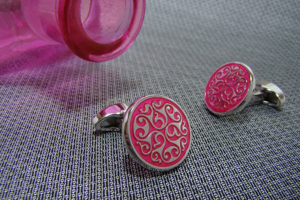 Manchetknopen Keltisch Roze