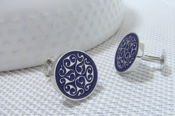 Manchetknopen Keltisch Blauw