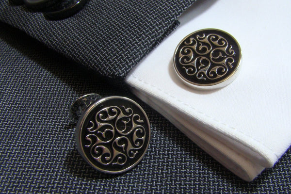 Manchetknopen Keltisch Zwart