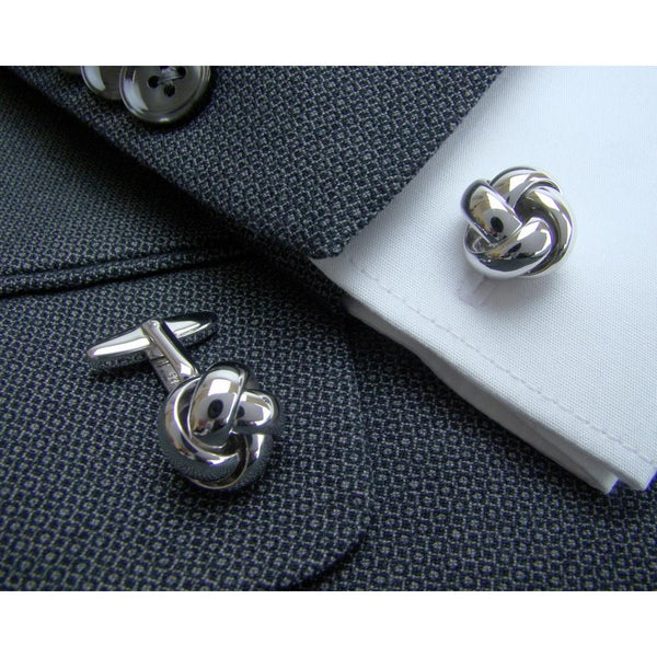 Zilveren Manchetknopen Rope brede baan - Sterling Zilver