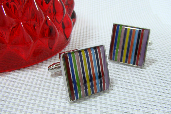 Manchetknopen Gekleurde strepen