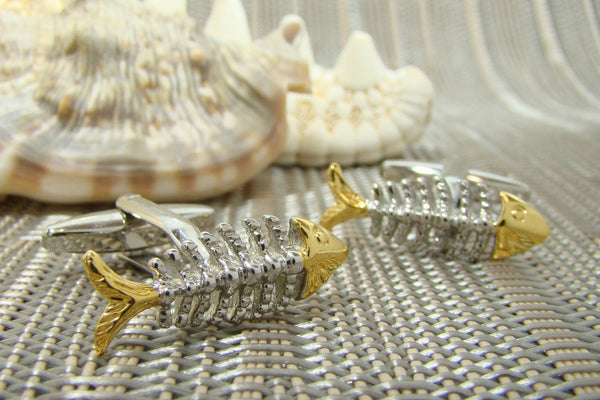 Manchetknopen Visgraat Tweekleurig