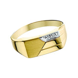 Ring 14 Karaat Geelgoud diamant 0.005 ct.