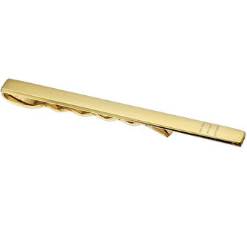 Op aanvraag : Gouden Dasschuif  - 14K geelgoud - inclusief een gravure