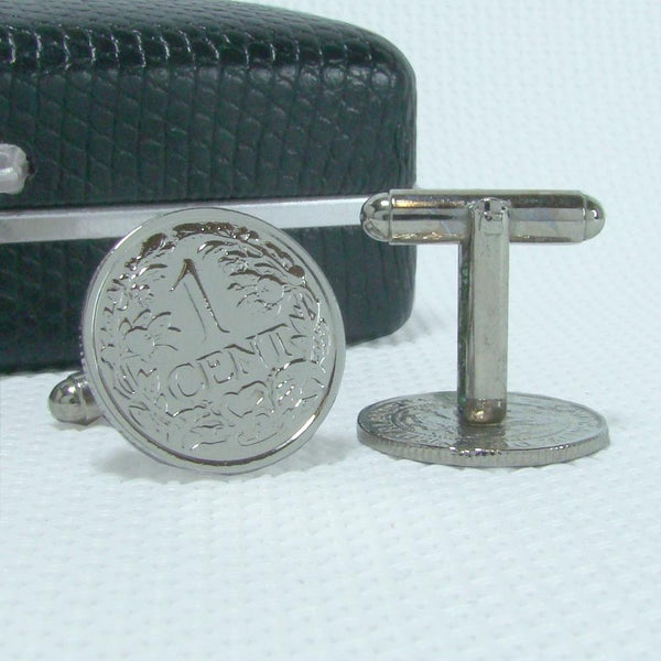 Manchetknopen gemaakt van 1 cent 1941