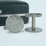 Manchetknopen gemaakt van 1 cent 1939