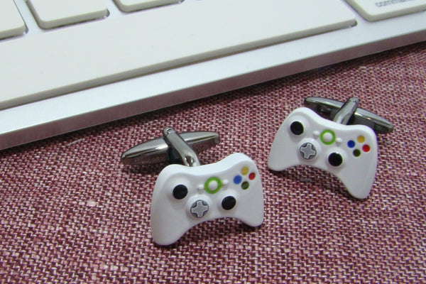 Manchetknopen Game Controller Wit