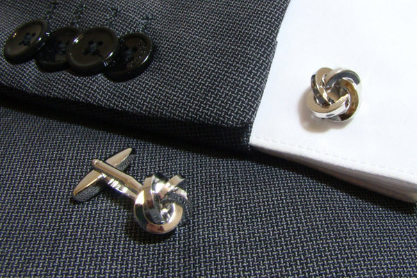 Manchetknopen Classic Rope Zilverkleurig Banen