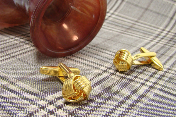 Manchetknopen Classic Rope Goud 4 Banen