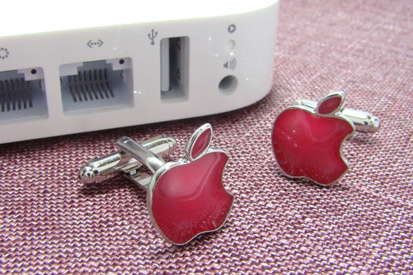 Manchetknopen Apple Rood