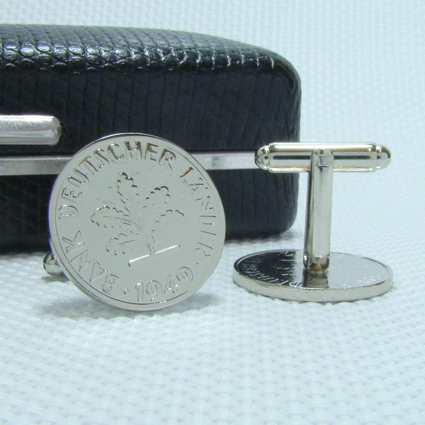 Manchetknopen Duitsland gemaakt van 50 Pfennig 1949