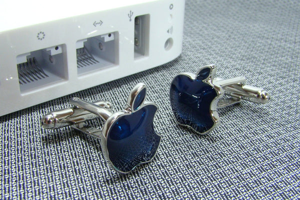 Manchetknopen Apple Blauw