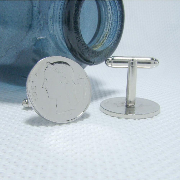 Manchetknopen Belgie 1 Frank 1951