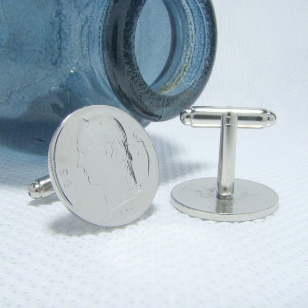 Manchetknopen Belgie 1 Frank 1952