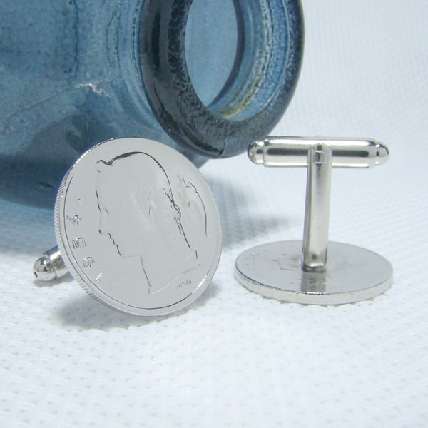 Manchetknopen Belgie 1 Frank 1954