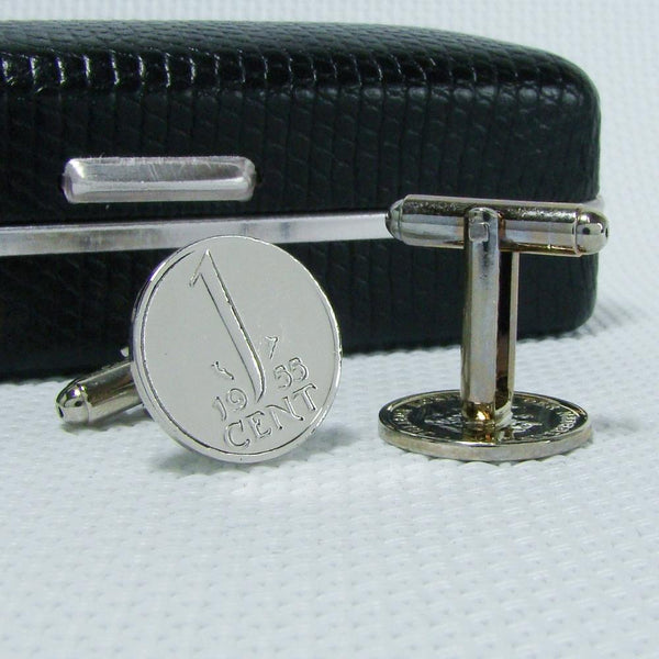 Manchetknopen gemaakt van 1 cent 1955